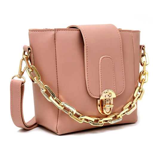 Chain Cross Body Bag Color-Pink