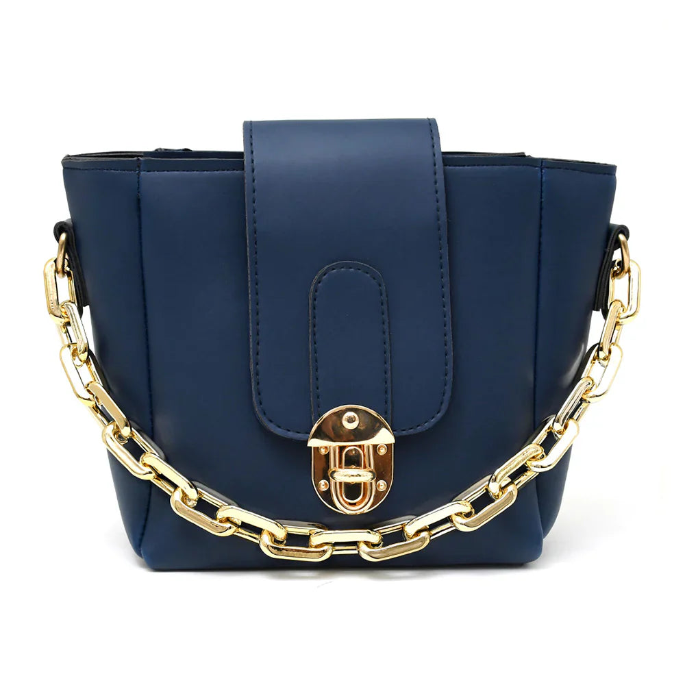 Chain Cross Body Bag Color-Blue