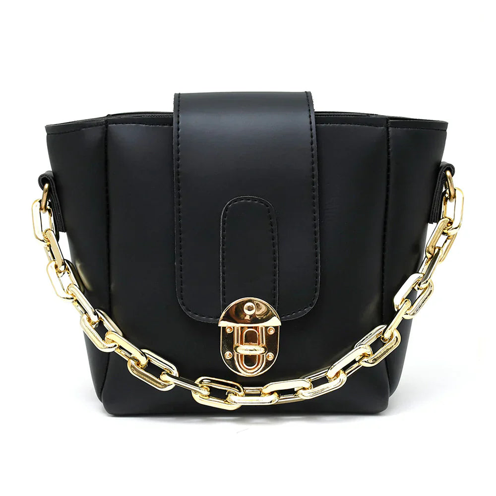 Chain Cross Body Bag Color-Black