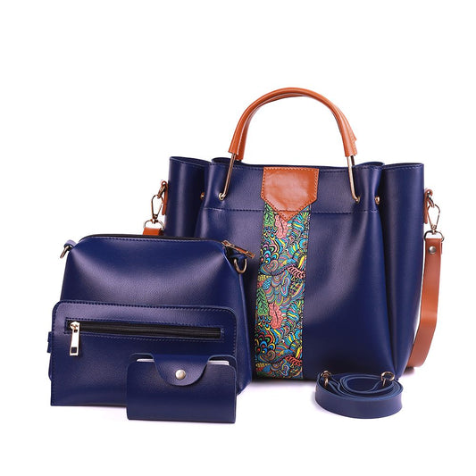 4 in 1 Piece Handbags For women-Blue