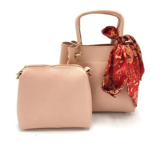 2 in 1 Piece Small Glamorous Handbags For women-Pink