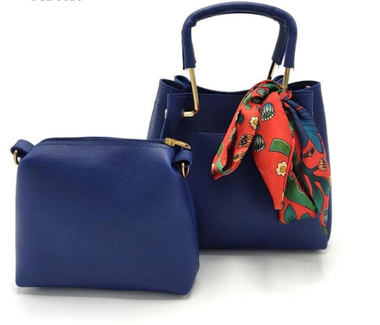 2 in 1 Piece Small Glamorous Handbags For women-Blue