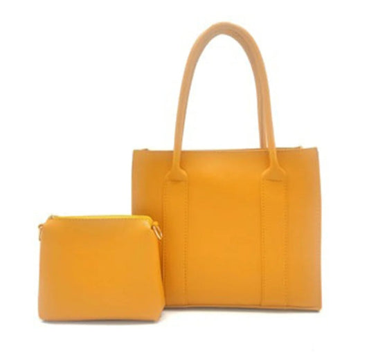 2 in 1 Piece Classy Stylish Shoulder Bag For women-Yellow