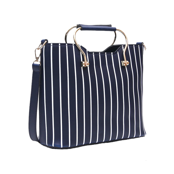 Printed Shoulder Bag Color-Blue